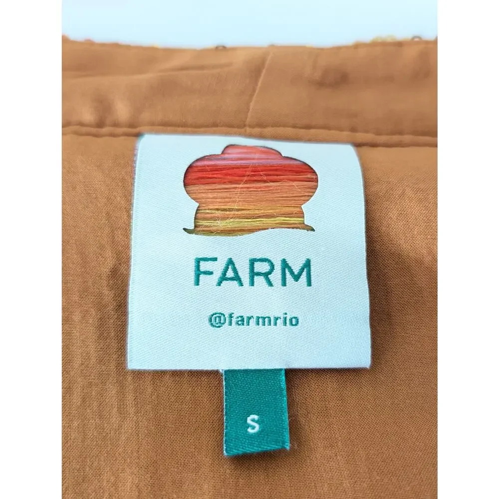 Farm Rio Rainbow Sequin Kimono Jacket Colorful Festival Party Wear Size Small - Picture 5 of 8